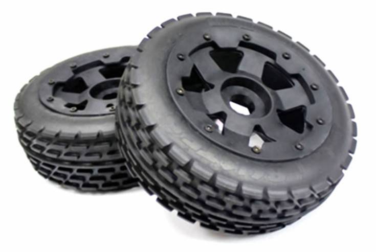 ROVAN 4.7/5.5 Front Buggy Dirt Buster Tyre on Black Wheel 24mm 2pcs - ROV-850222