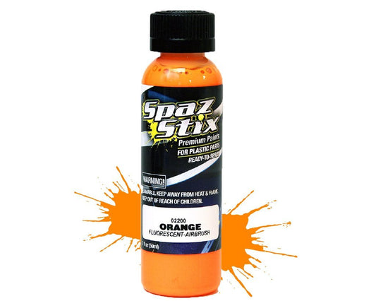 SPAZ STIX Orange Fluorescent Airbrush Paint 2oz - SZX02200