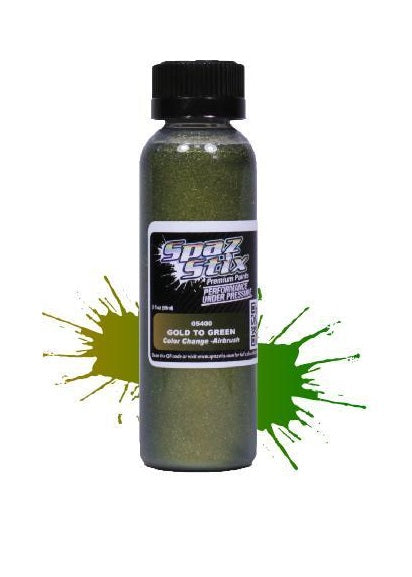 SPAZ STIX Gold/ Green Colour Change Airbrush Paint 2oz - SZX05400