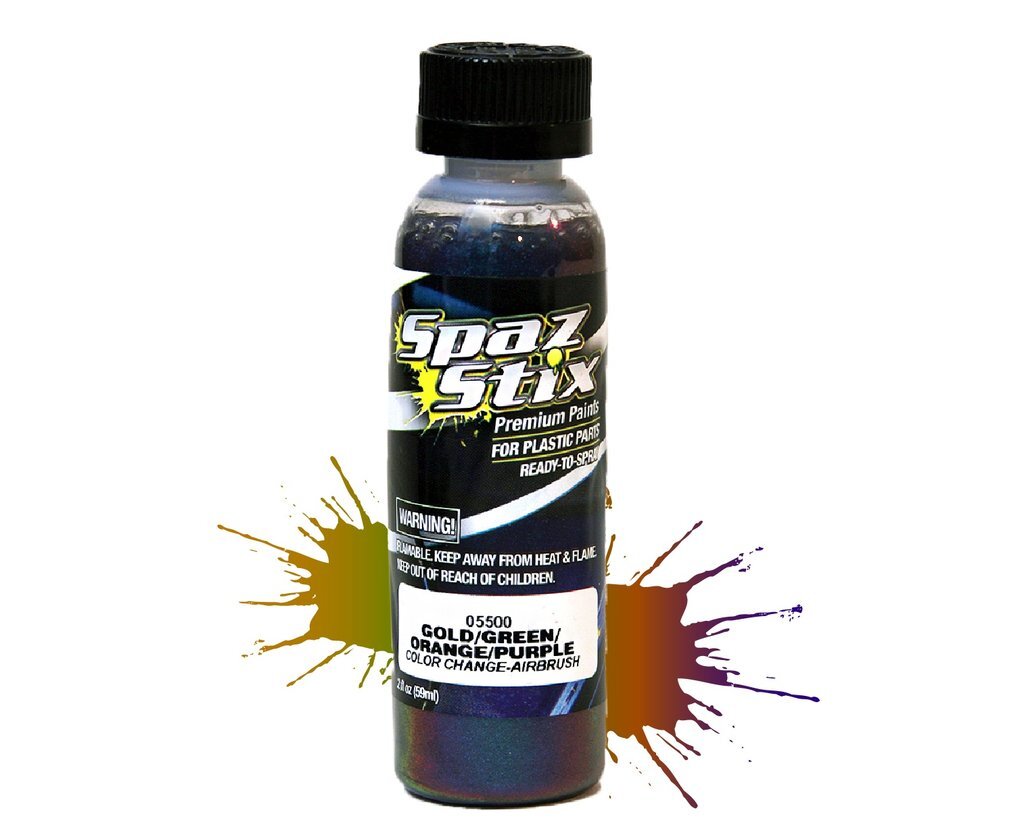 SPAZ STIX Gold/ Green/ Orange/ Purple Colour Change Airbrush Paint 2oz - SZX05500