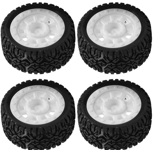 UDI Rubber Touring Tyres on White Wheels 4pcs - U1601-005-A