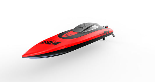 UDI RACE RC Brushless Racing Boat with 2.4Ghz Radio System, Battery, Charger & Boat Stand - UDI-010