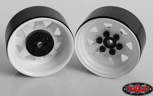 RC4WD 6-LUG WAGON 1.9in White Steel Stamp Beadlock Wheels 4pcs - Z-W0128