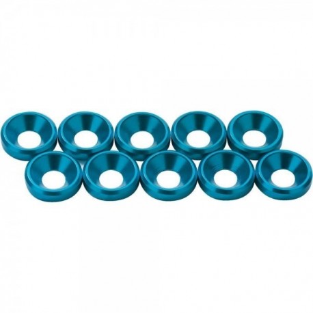 ANSMANN 4mm Countersunk Cup Washers Blue Aluminium 10pcs - C203000128