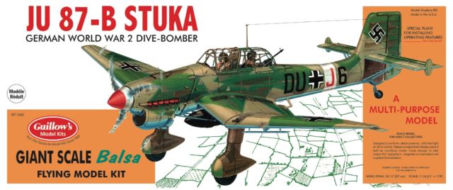 GUILLOWS JU 87-B Stuka Balsa Model Kit 1:16 - GUILL1002