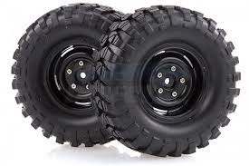 HSP 1.9in RC4 Soft Off-Road Crawler Tyres on Black Wheels 2pcs - HSP-68164