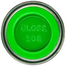 HUMBROL No.208 Fluorescent Signal Green Gloss Enamel 14ml