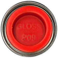 HUMBROL No.209 Fluorescent Fire Orange Gloss Enamel 14ml