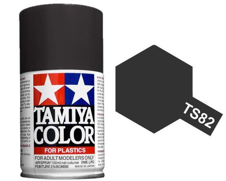 TAMIYA TS-82 Black Rubber Matt Spray 100ml - T85082