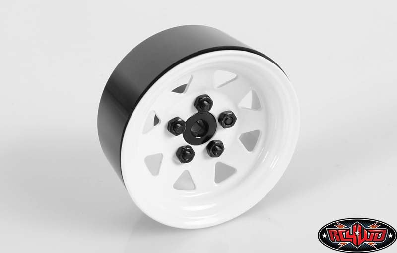 RC4WD 5 Lug 1.9in Steel Stamped Beadlock Wheels White 4pcs - Z-W0127