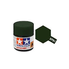 TAMIYA XF-61 Dark Green Mini Acrylic 10ml - T81761